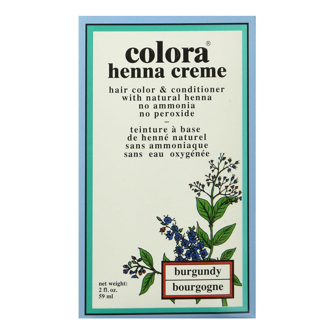 Colora Colora Henna Cream, Burgundy, 59ml