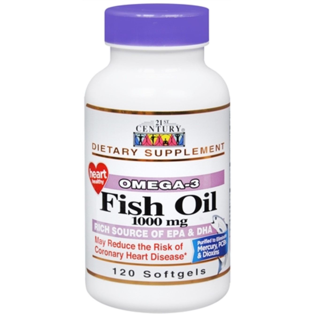 21st Century Leo De Peixe 1000 Mg 120 C�psulas