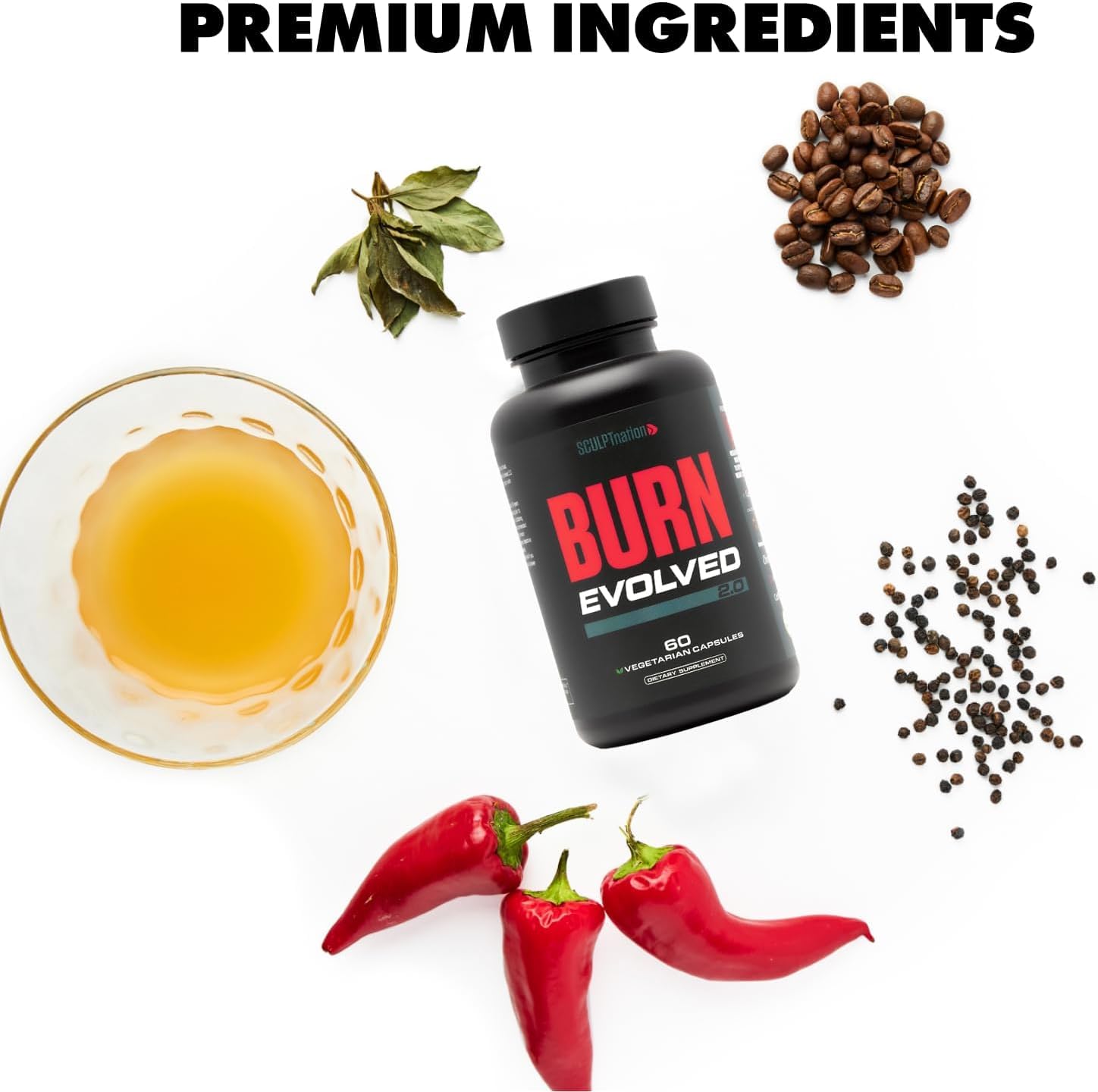 Sculpt Nation by V Shred Burn Thermogenic Fat Burner for Men & Women