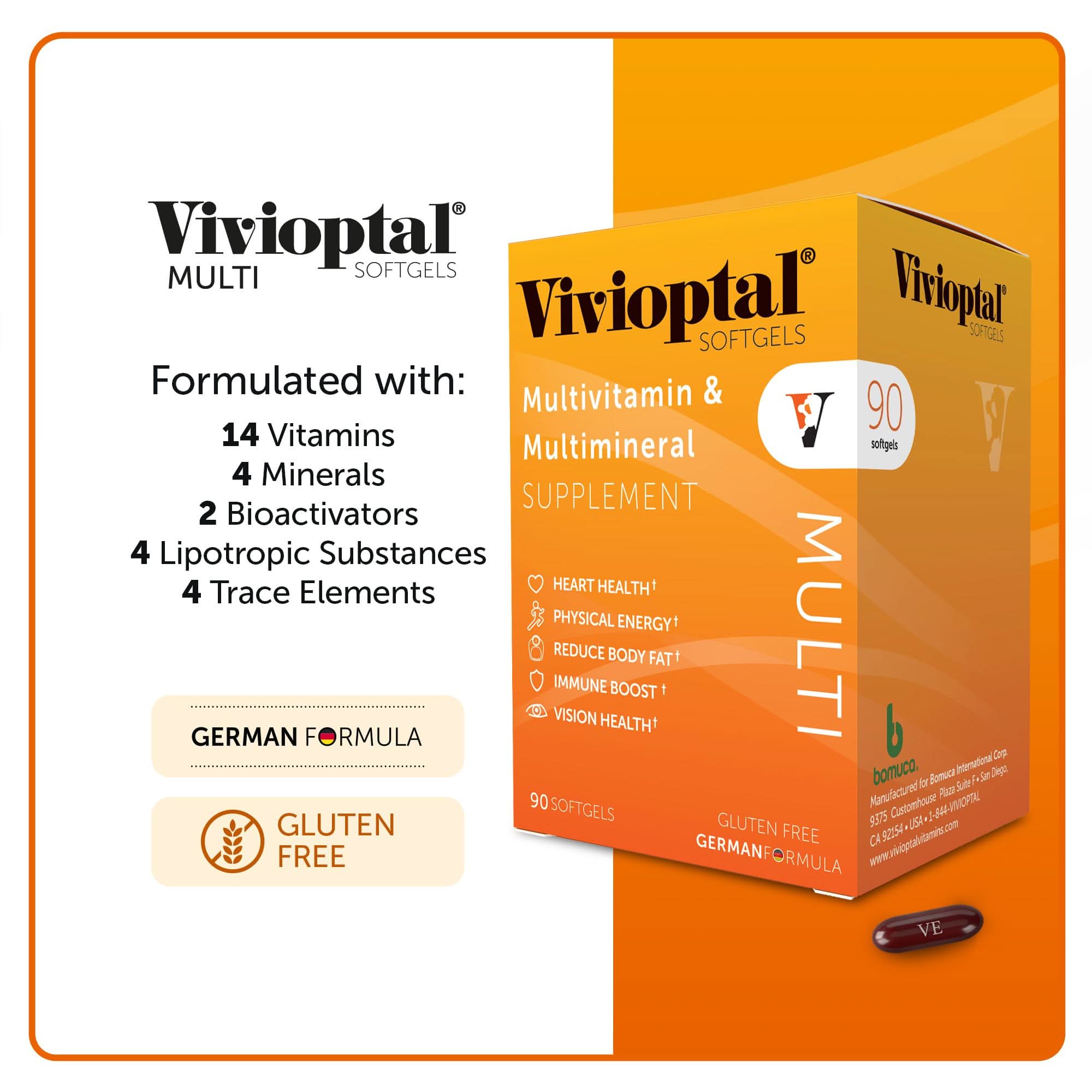 Vivioptal MULTI Multivitamin & Multimineral Supplement - Softgels