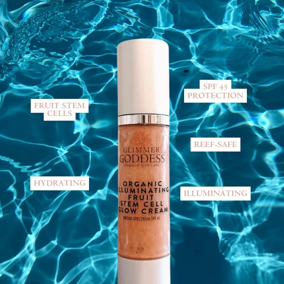 Glimmer Goddess Organic Illuminating Fruit Stem Cell Glow CC Cream SPF 45 - Rose Gold