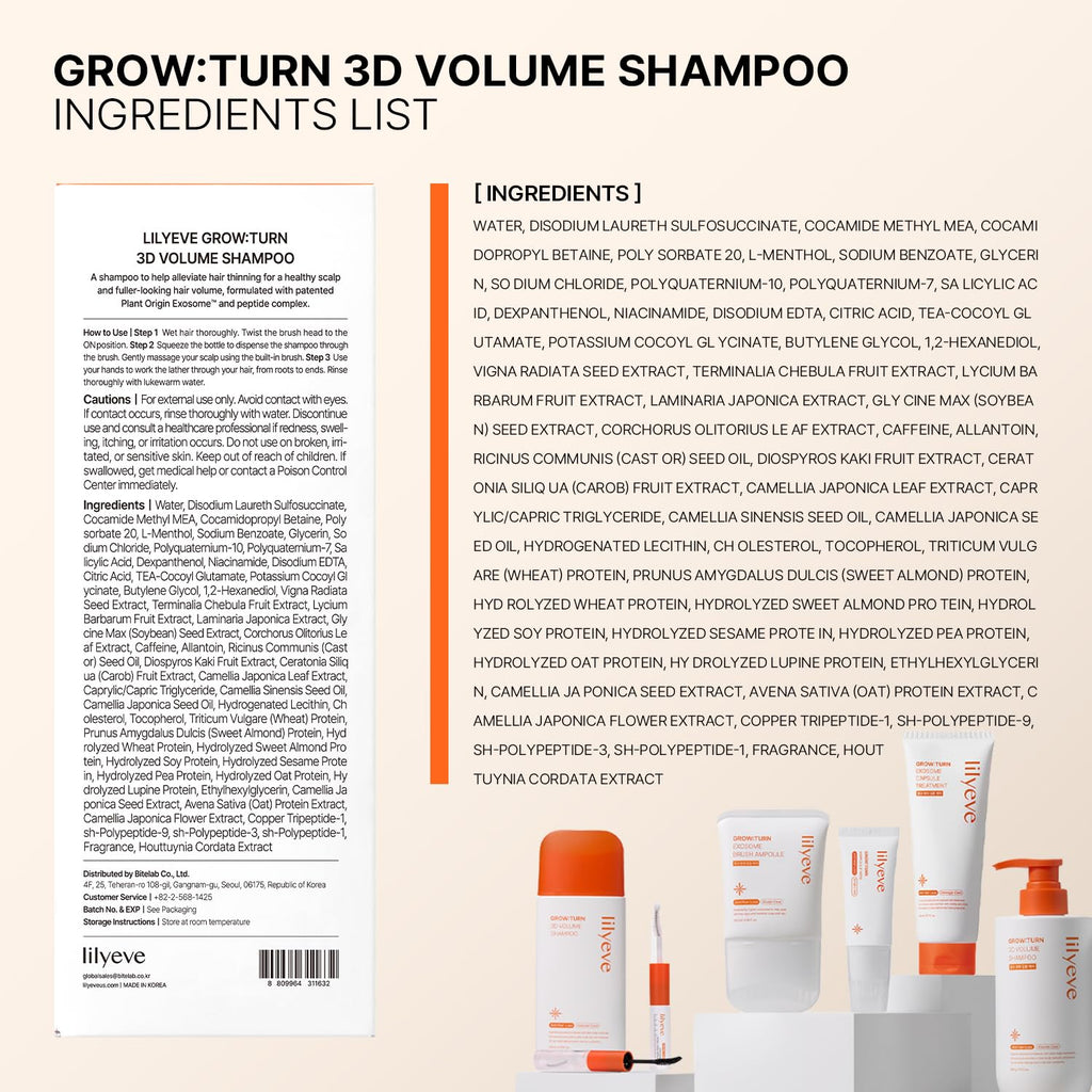 Lilyeve Grow Turn Exosome 3D Volume Brush Shampoo