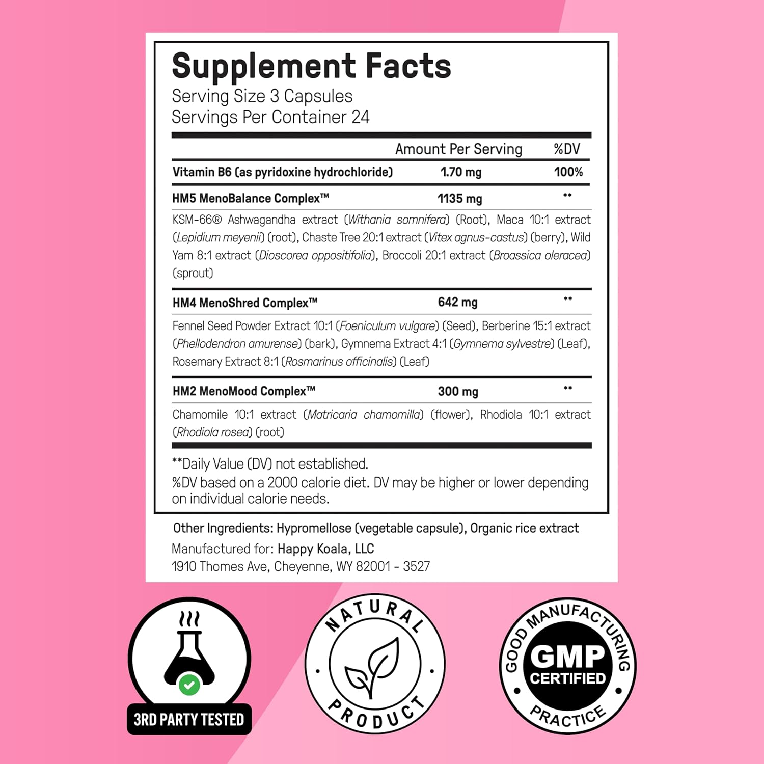 Ultra Potent Hormone Harmony Natural Hormonal Support for Women. 72 Capsules