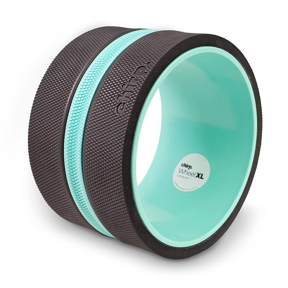 Chirp Wheel XL - Super Comfort Back Massage Roller - Wider Back Stretcher & Cracking Device, Plush Cushion, Enhanced Stability, Spinal Protection, Point Pressure | High Density Foam, Up to 500 lbs