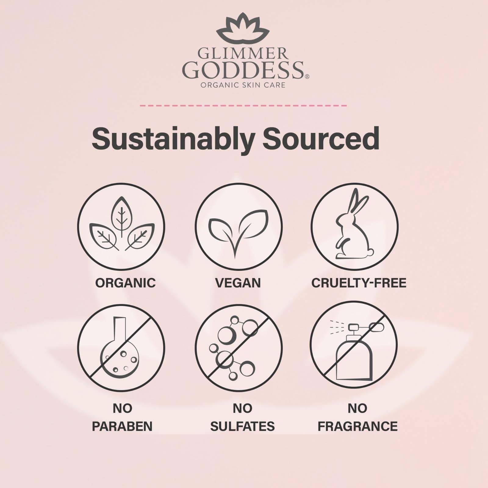 Glimmer Goddess Organic Shimmer Whipped Body Butter - Level 3 Super Gold 4 oz