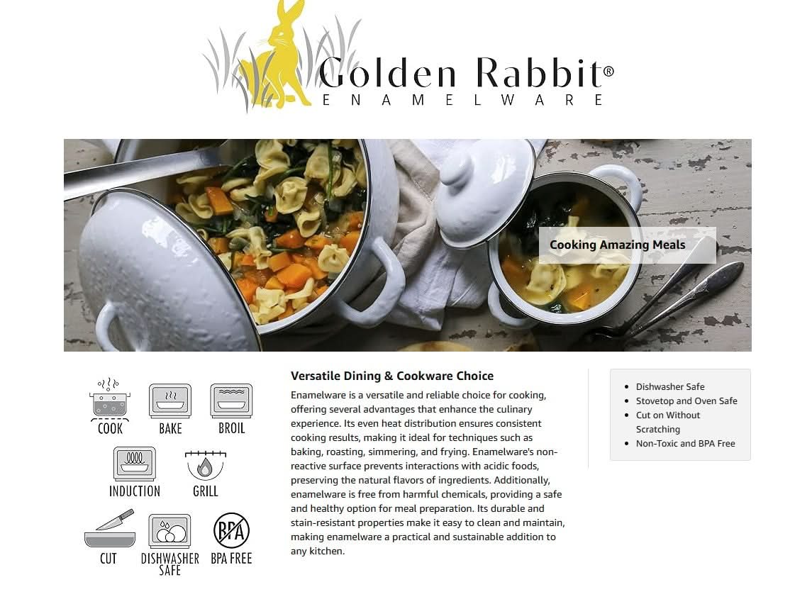 Golden Rabbit Enamelware Modern Monet Chargers - Set of 2